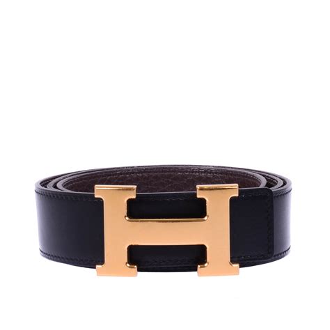 black and brown reversible hermes belt